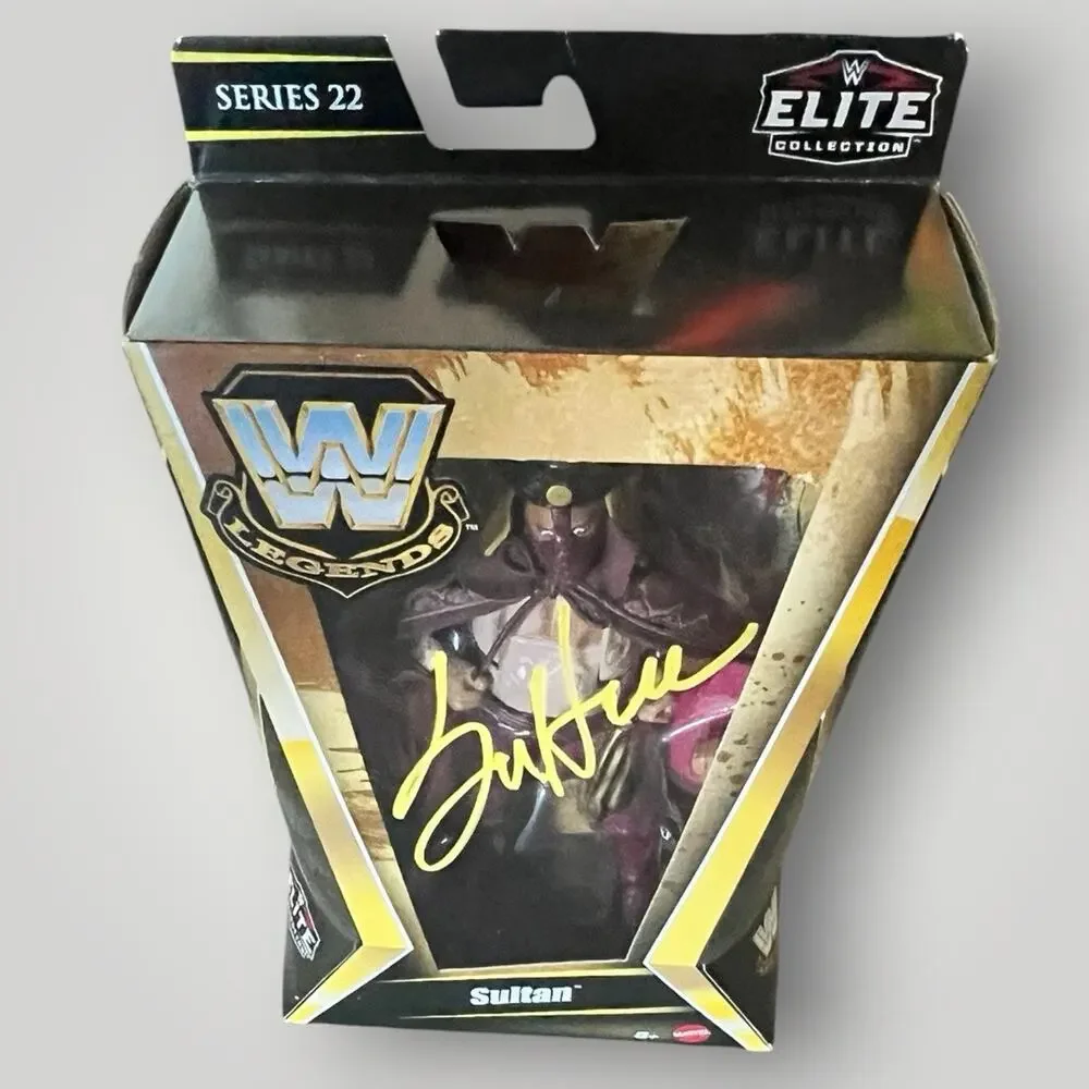 WWE Legends AUTOGRAPHED Elite Collection Series 22 The Sultan Action Figure WWF